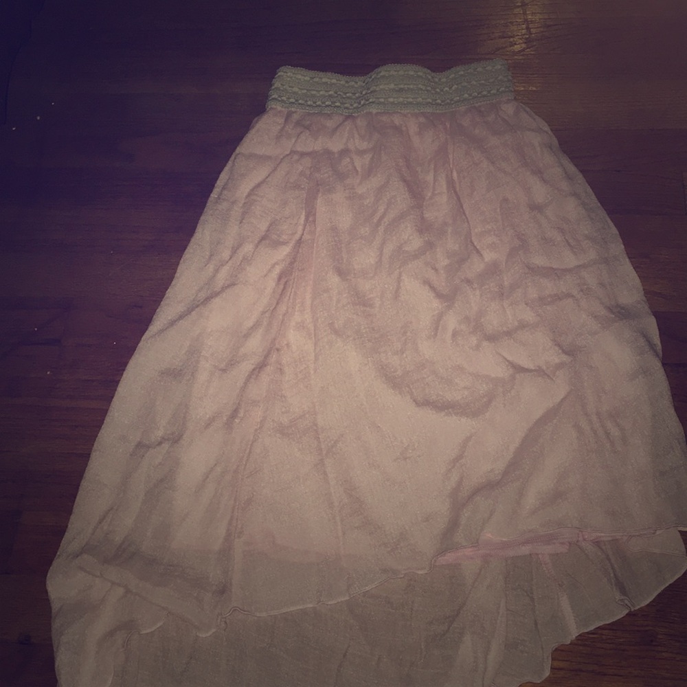 Pink layered skirt